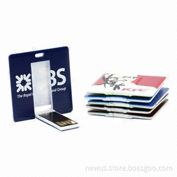 Square-shaped USB Cards/Flash Drives with 1-128GB Memory Capacity